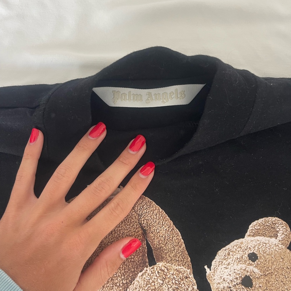 Palm Angels Black Teddy Bear Sweatshirt